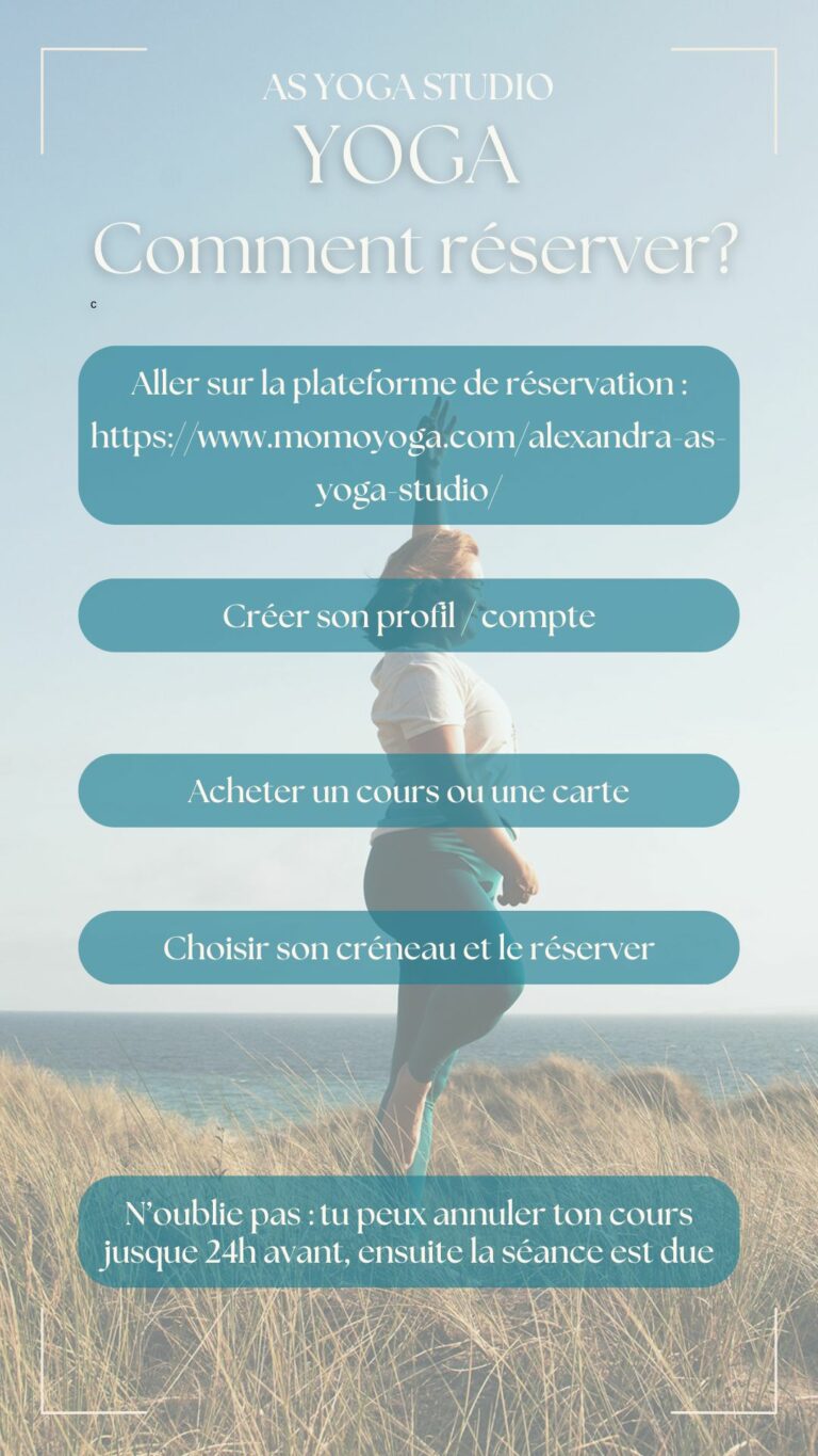 Réserver un cours avec as yoga studio